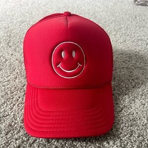 Red foam trucker hat